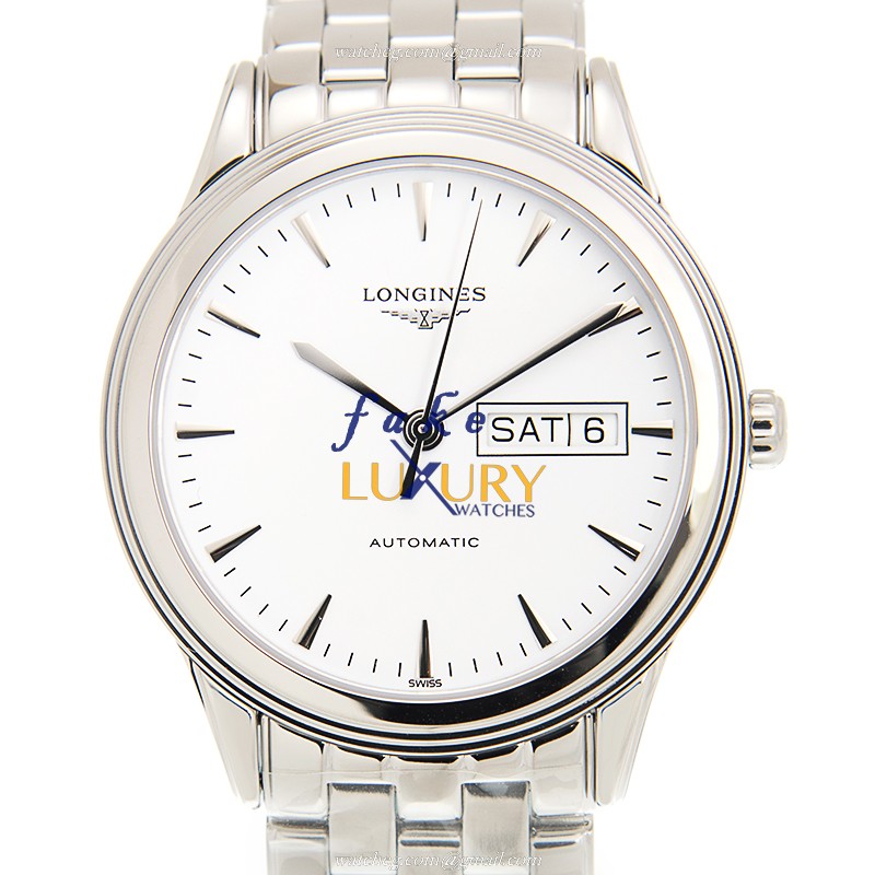 Longines L4.899.4.12.6 Flagship Replica Watch Automatic Movement 38.5mm White Dial Sapphire Crystal