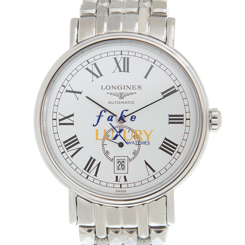 Longines L4.905.4.11.6 PRESENCE Auto Stainless Steel Replica Watch - White Dial, Silver Band - Luxury Replica Watch