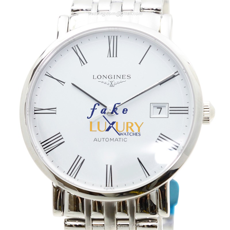 Longines L4.910.4.11.6 Replica Watch, Automatic Movement, White Dial, 39mm Steel Case