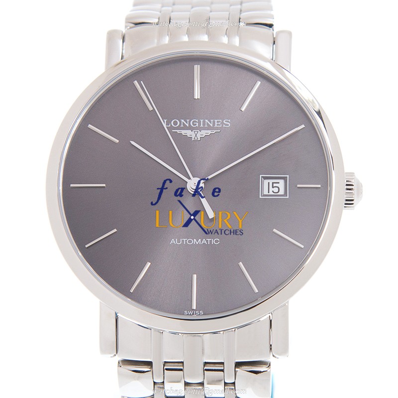 Longines L4.910.4.72.6 Replica Watch, Automatic, Stainless Steel Case, Gray Dial - Luxury Replica Watch