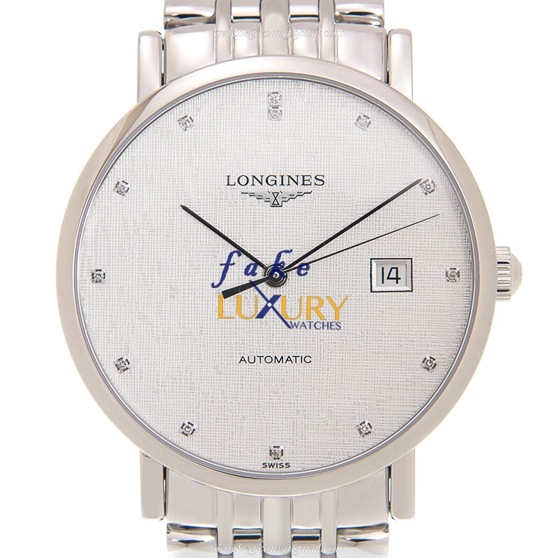 Longines L4.910.4.77.6 Elegant Automatic Stainless Steel Replica Watch | Swiss Movement | Silver