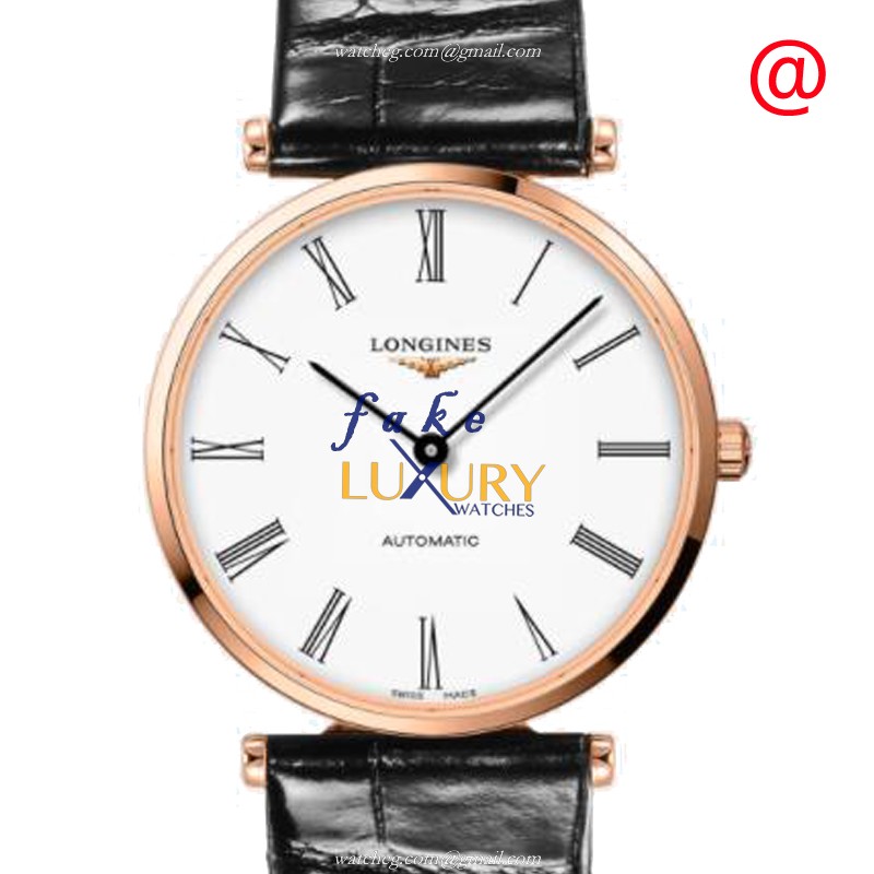 Longines L4.918.1.91.2 LA GRANDE - Automatic PVD Gold - Replica Watch - 38mm - White Dial - Black - Luxury Replica Watch