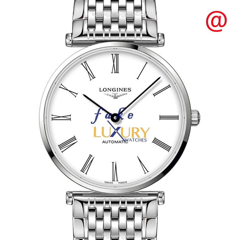 Longines L4.918.4.11.6 LA GRANDE Automatic Stainless Steel Replica Watch - White Dial - Folding