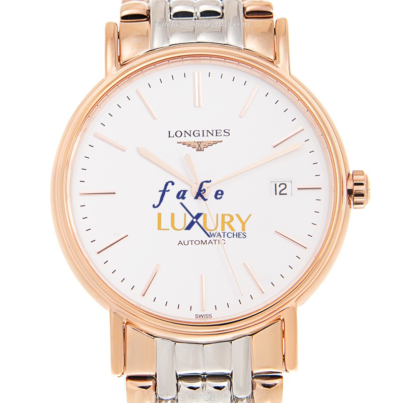 Longines L4.921.1.12.7 PRESENCE Automatic 18kt Rose Gold & Steel Replica Watch - Swiss Movement - Luxury Replica Watch