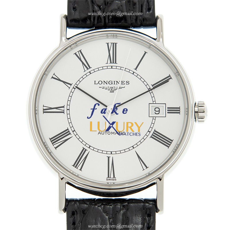 Longines L4.921.4.11.2 PRESENCE Replica Watch, Automatic, White Dial, Steel Case