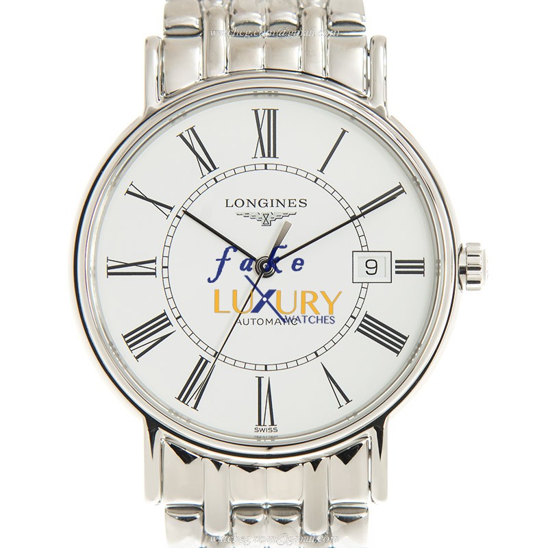 Longines L4.921.4.11.6 PRESENCE Replica Watch Automatic White Dial Stainless Steel Bracelet - Luxury Replica Watch