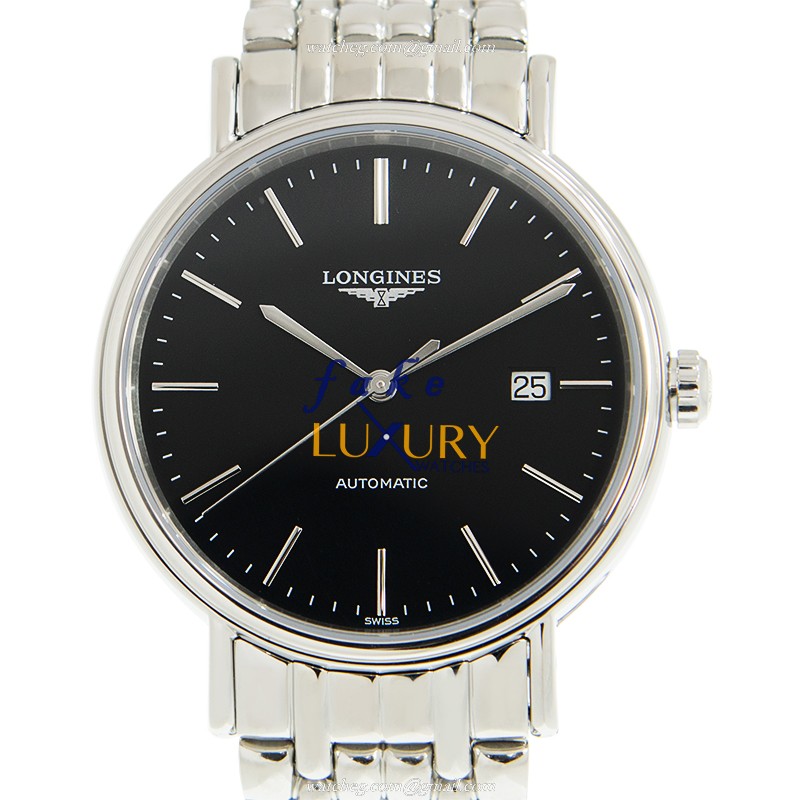 Longines L4.922.4.52.6 PRESENCE Replica Watch - Automatic - 40mm Steel Case - Black Dial