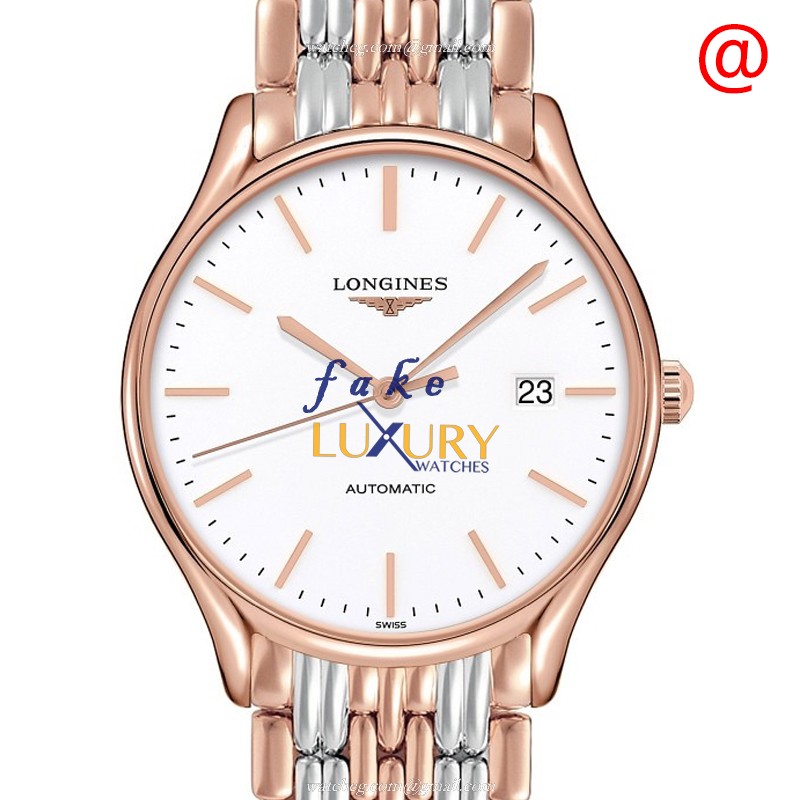 Longines Lyre L4.960.1.12.7 Automatic 18kt Rose Gold & Steel White Dial Replica Watch - Luxury Replica Watch