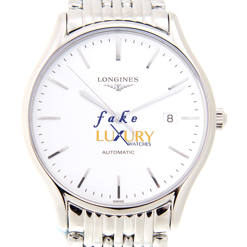 Longines L4.960.4.12.6 Replica Watch, Automatic, White Dial, Stainless Steel Case