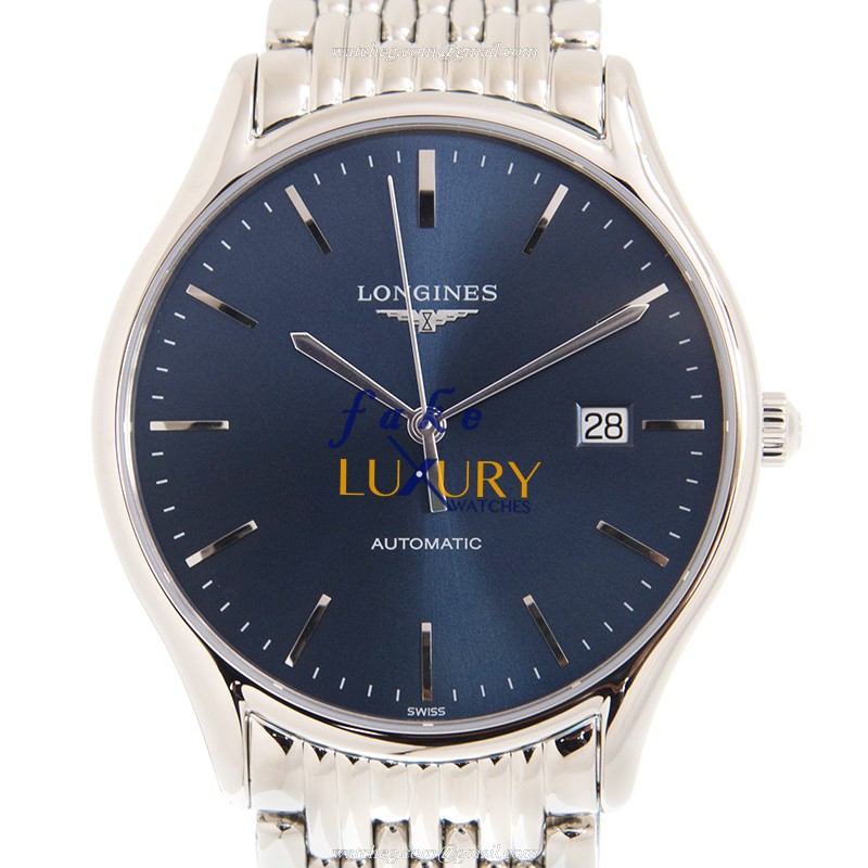 Longines L4.960.4.92.6 Luxury Swiss Replica Watch, Auto Movement, Stainless Steel Case, Blue Dial