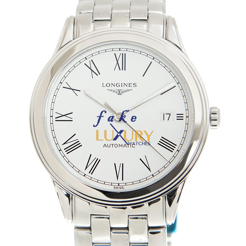Longines L4.974.4.11.6 FLAGSHIP Automatic | Steel Case | White Dial Replica Watch - Luxury Replica Watch