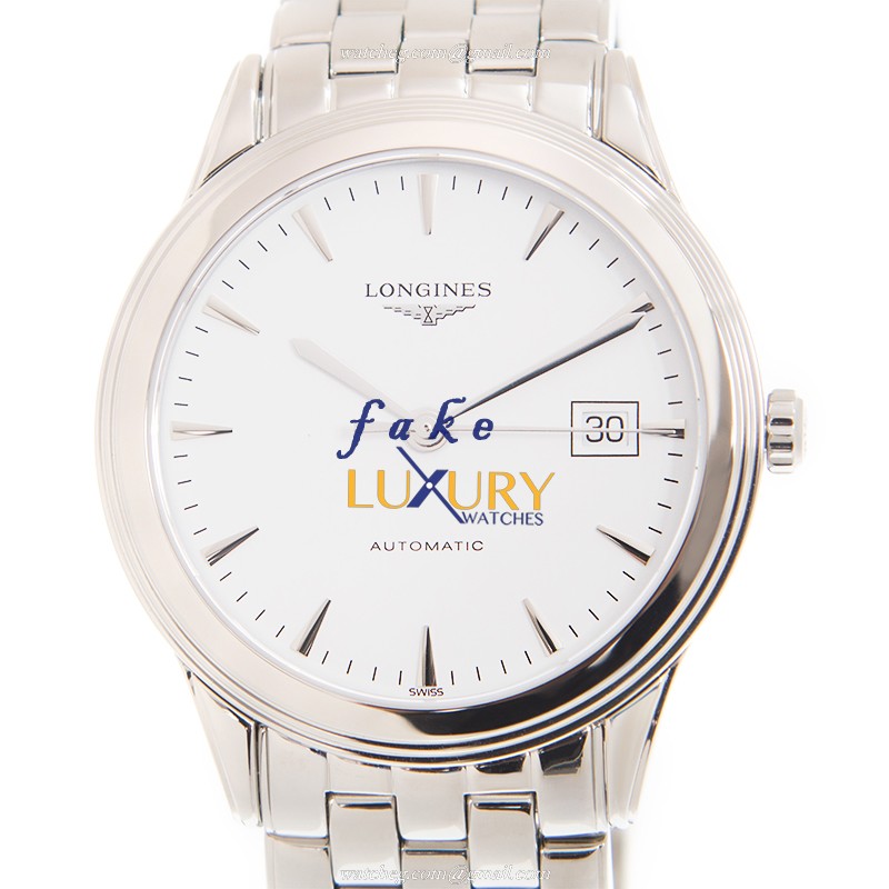Longines L4.974.4.12.6 FLAGSHIP Automatic Steel White Dial Silver Strap Replica Watch