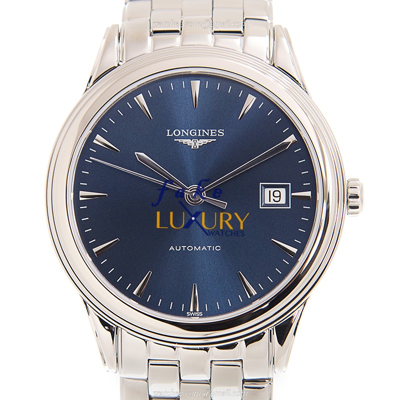 Longines L4.974.4.92.6 FLAGSHIP Replica Watch, Blue Dial, Automatic Movement, Steel Bracelet