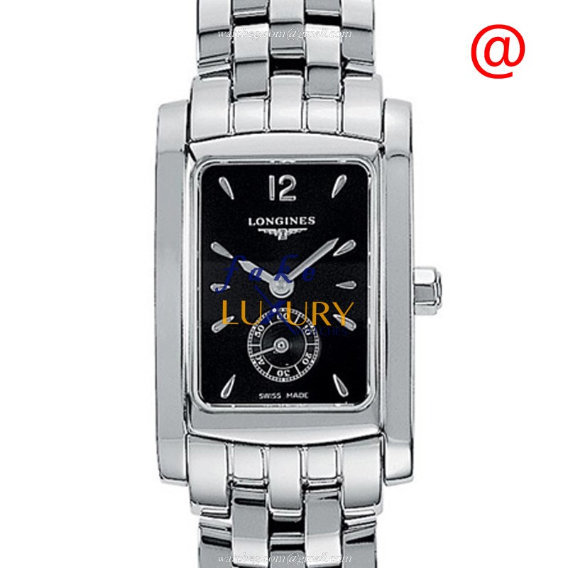 Longines L5.155.4.76.6 Dolce Vita Replica Watch, Black Dial, Steel Bracelet, Quartz Movement