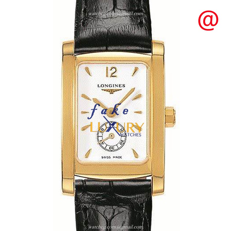 Longines L5.155.6.16.0 Dolce Vita Replica Watch - Quartz - PVD Gold Case - White Dial - Black