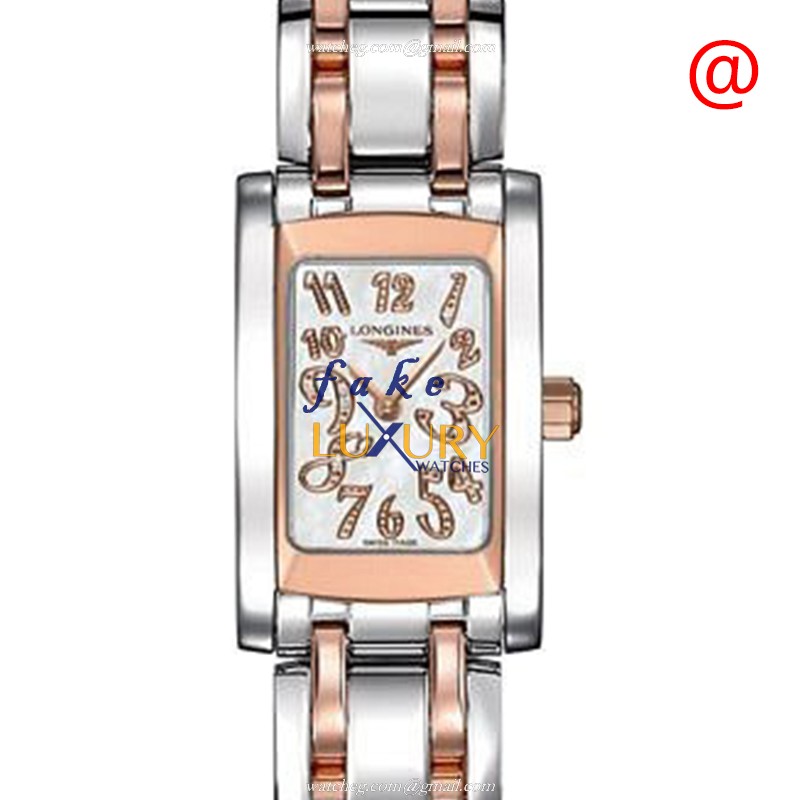 Longines L5.158.5.97.7 Replica Watch - Swiss Quartz - 18kt Rose Gold & Steel Case - White Dial