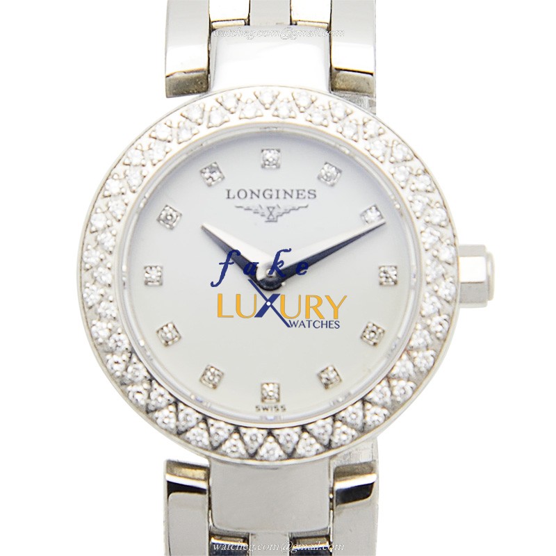 Longines L5.174.0.17.6 Dolce Vita Replica Watch - Quartz - Stainless Steel & Diamonds - White Dial