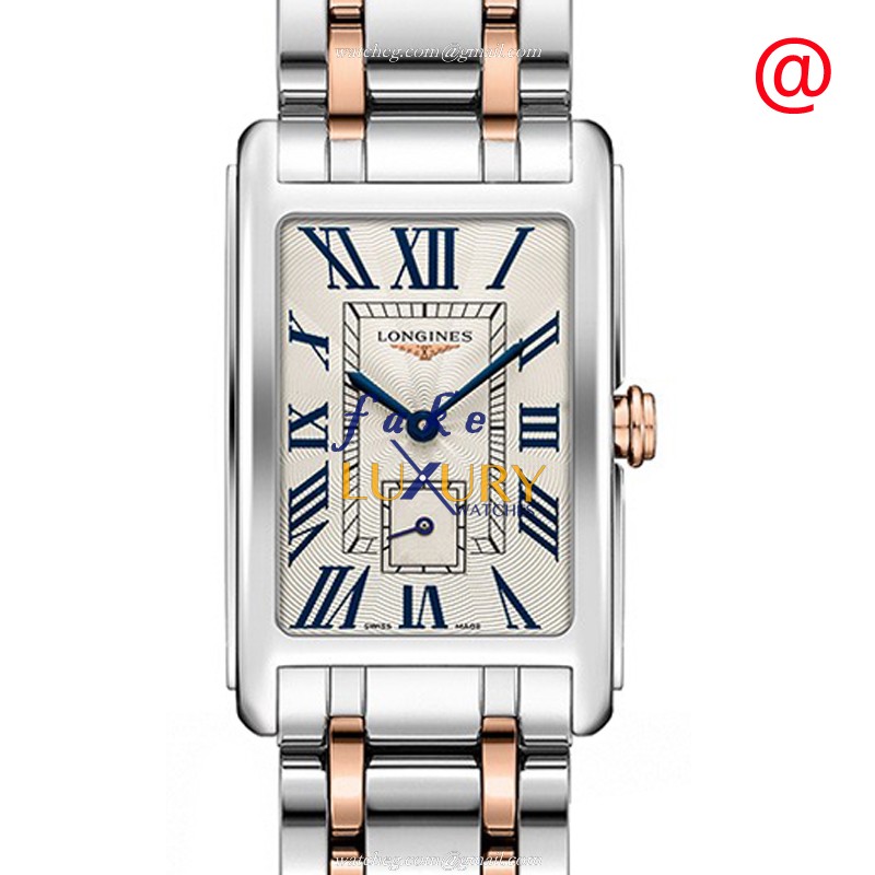 Longines L5.255.5.71.7 DOLCE VITA Quartz 18kt Rose Gold & Steel Replica Watch - Ladies - Sapphire