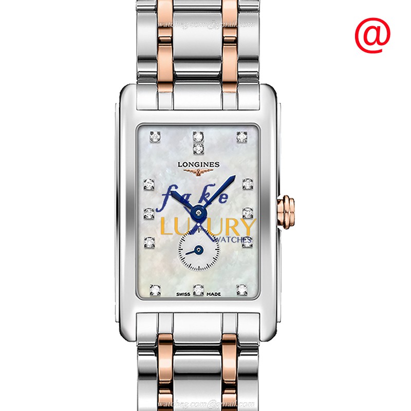 Longines L5.255.5.87.7 Quartz Replica, White Dial, Steel Case, Silver Gold Strap, 20.5mm, Swiss - Luxury Replica Watch