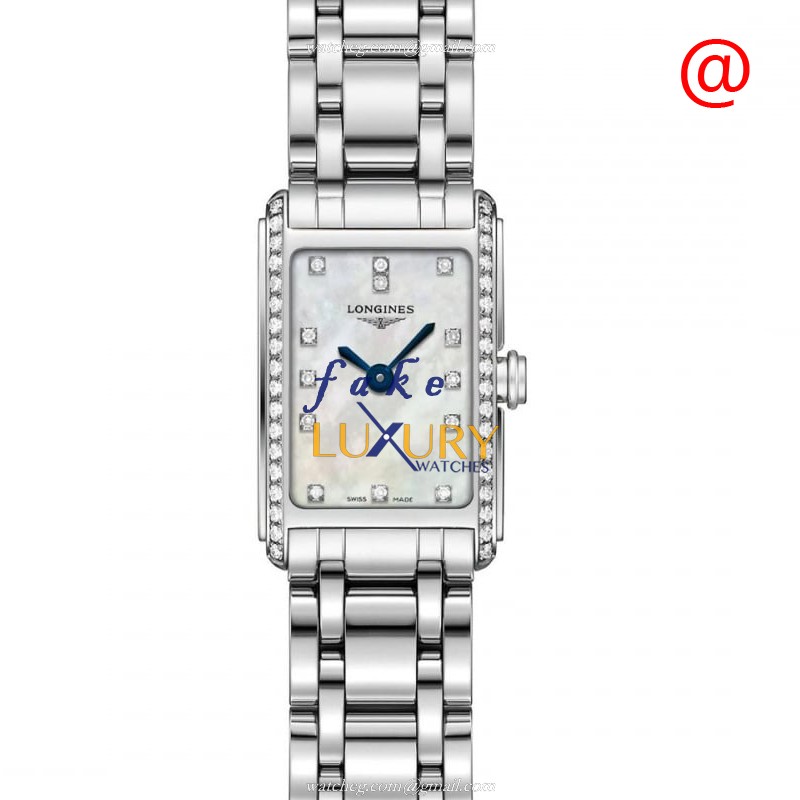Longines L5.258.0.87.6 Dolce Vita Replica Watch - Quartz - Stainless Steel & Diamonds - White Dial