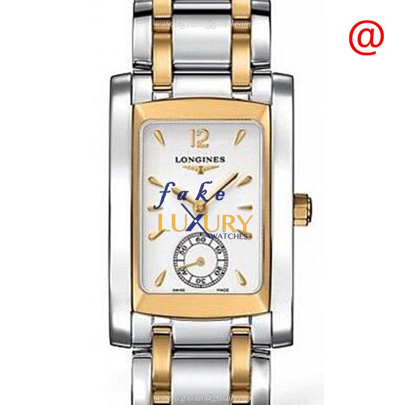 Longines L5.502.5.28.7 Dolce Vita Replica Watch, Quartz Movement, White Dial, 18kt Gold & Steel - Luxury Replica Watch