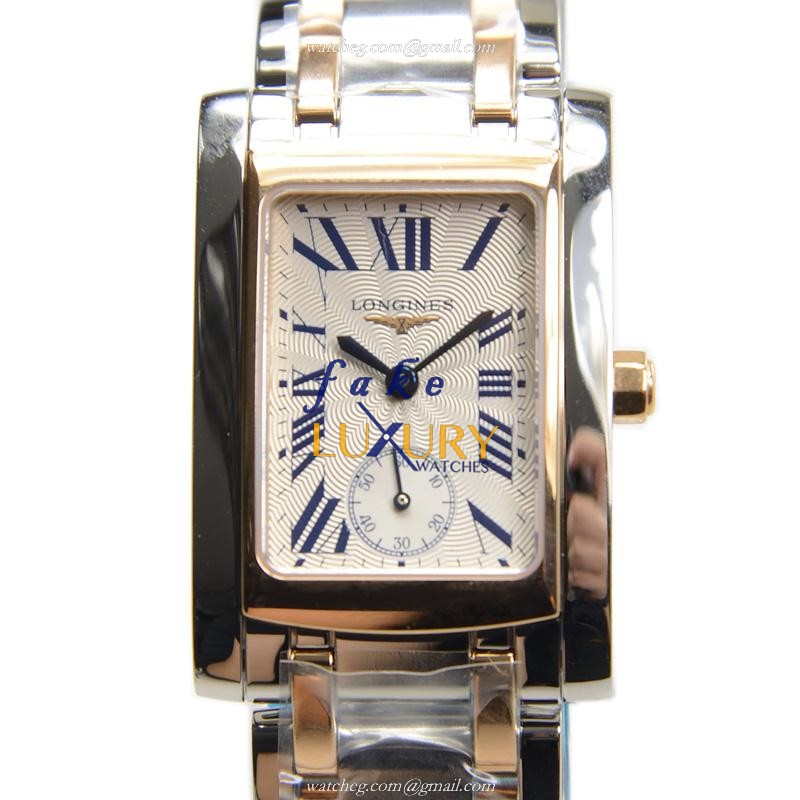 Longines L5.502.5.71.7 Dolce Vita Replica Watch With Quartz Movement Silver Dial 18kt Rose Gold And