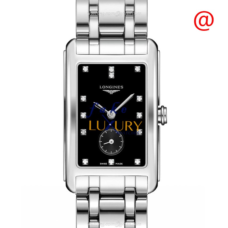 Longines L5.512.4.57.6 Quartz Replica Watch - Stainless Steel Case & Black Dial - Luxury Replica Watch