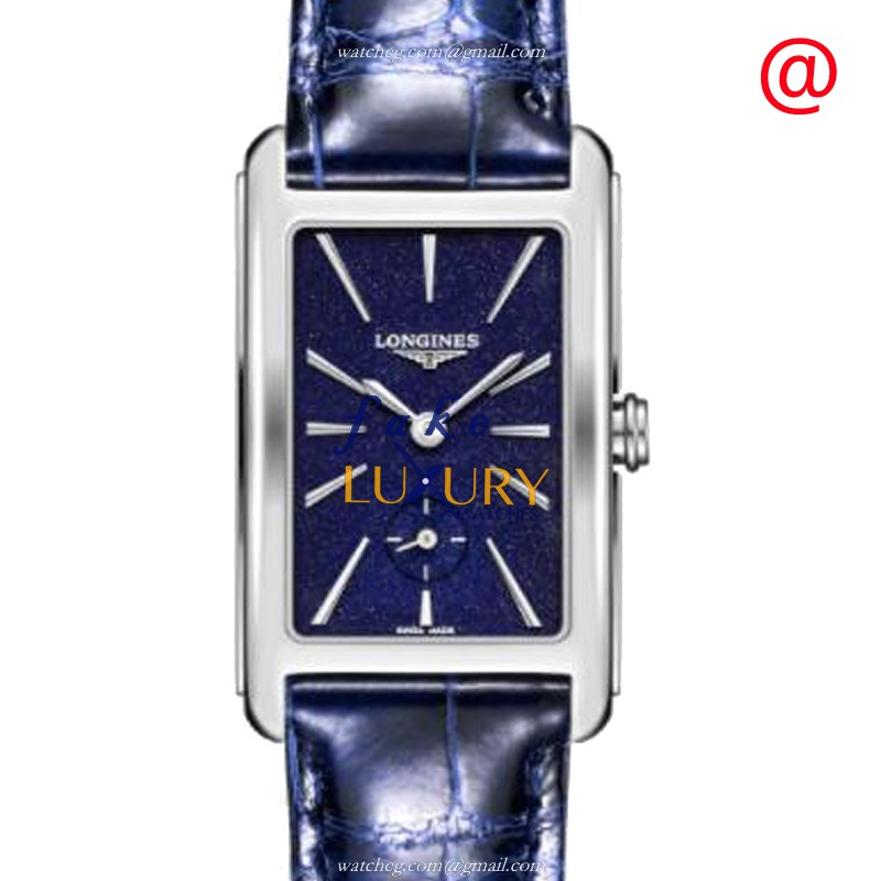 Longines L5.512.4.93.2 Dolce Vita Quartz Stainless Steel Dark Blue Alligator Replica Watch