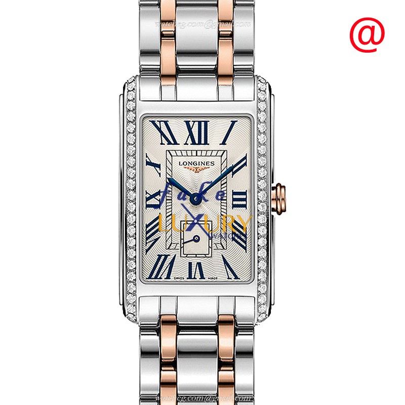 Longines L5.512.5.79.7 Dolce Vita Replica Watch, Silver Dial, 18kt Rose Gold & Steel Case, Quartz