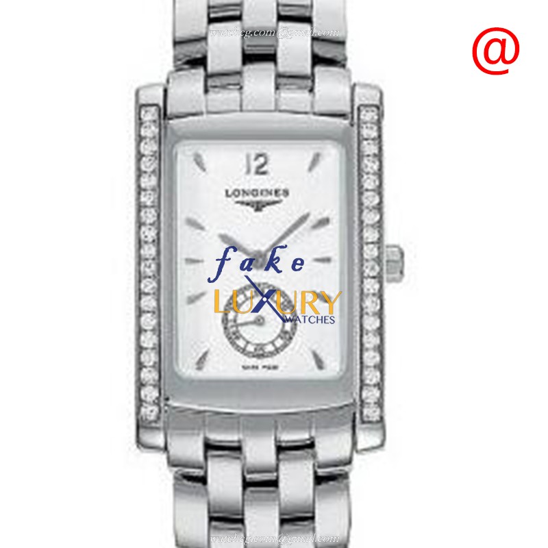 Longines L5.655.0.16.6 Replica Watch, Quartz, Stainless Steel & Diamond Bezel, White Dial