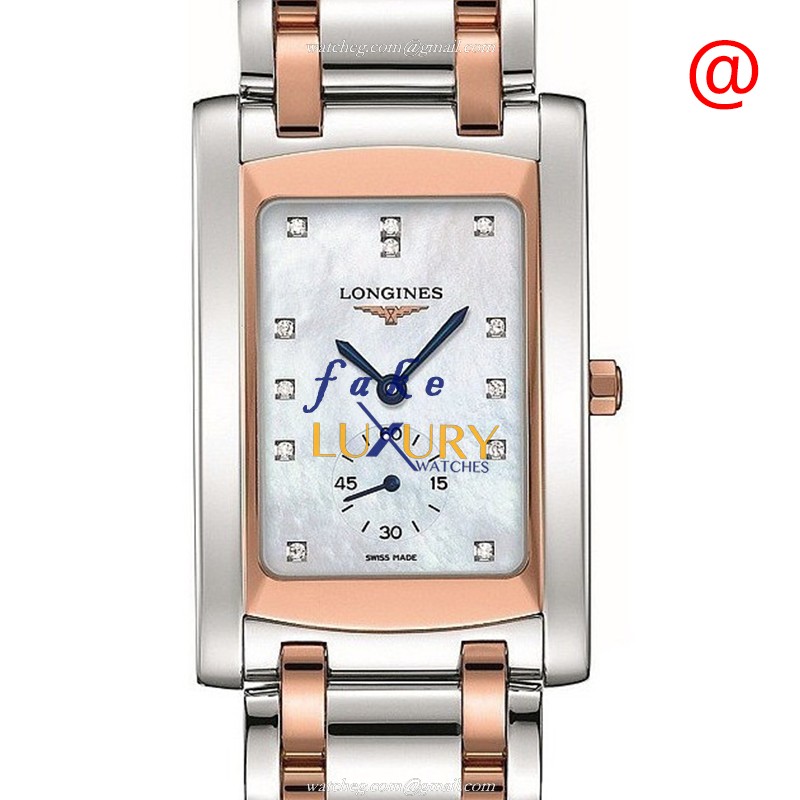 Longines L5.655.5.88.7 Quartz 18kt Rose Gold & Steel Replica Watch | Automatic | White Dial - Luxury Replica Watch