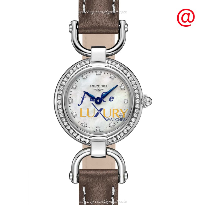 Longines L6.129.0.87.2 Equestrian Quartz White Mother of Pearl Dial | Stainless Steel Diamonds