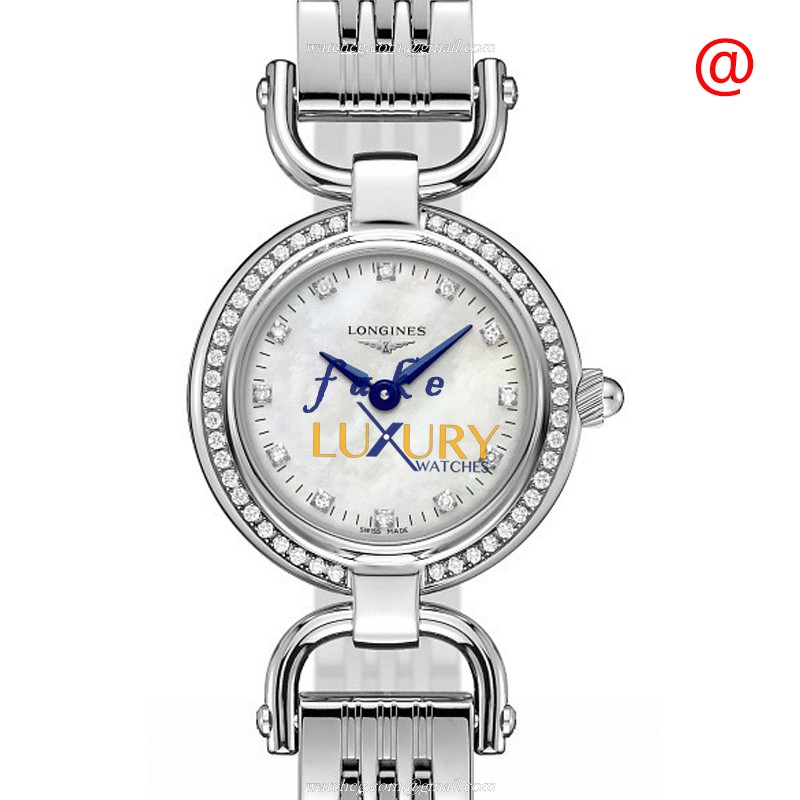 Longines L6.129.0.87.6 Replica Watch, Quartz Movement, Silver Dial, Stainless Steel & Diamonds Case - Luxury Replica Watch