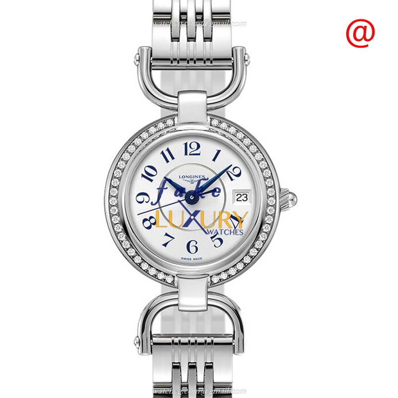 Longines L6.130.0.73.6 Equestrian Replica Watch, Silver Dial, Stainless Steel & Diamonds Case