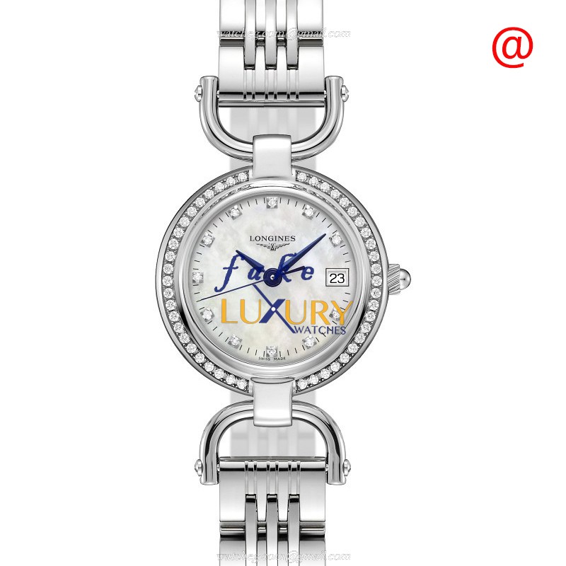L6.130.0.87.6 - Longines Equestrian Replica Watch - Quartz - White Mother of Pearl Dial - Stainless - Luxury Replica Watch