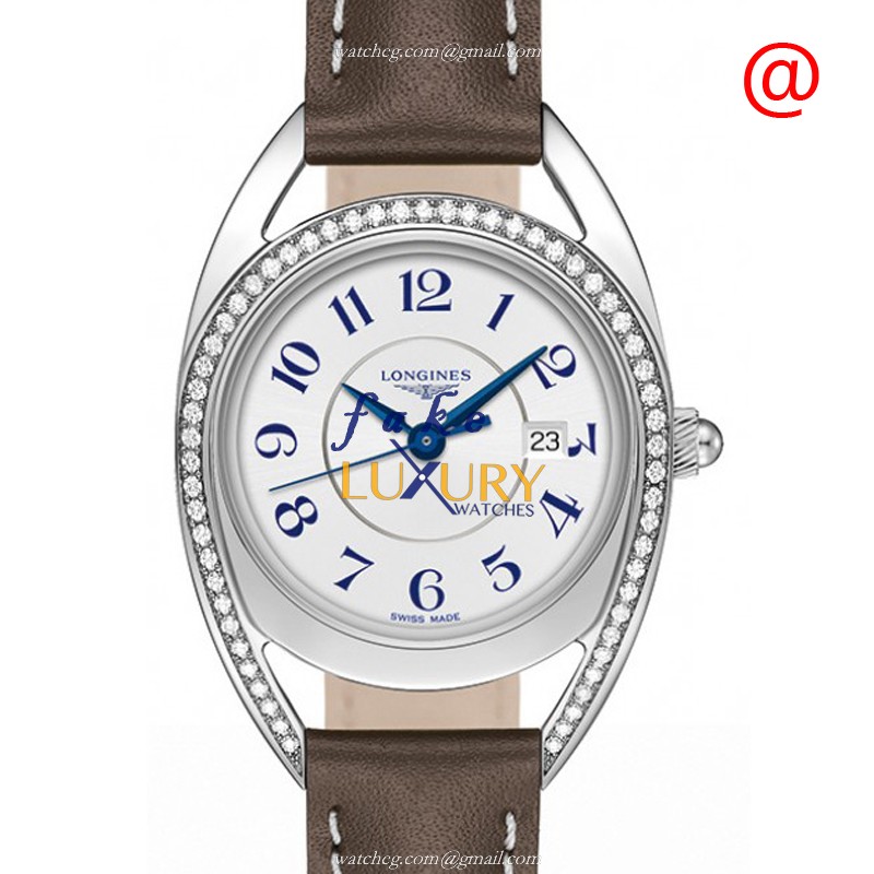 Longines L6.137.0.73.2 Equestrian Replica Watch - Quartz - 30mm Steel Diamond Case - White Dial