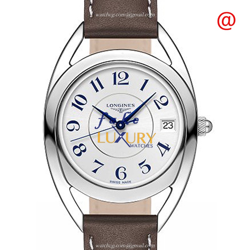 Longines L6.138.4.73.2 Equestrian Quartz White Dial Brown Leather Replica Watch