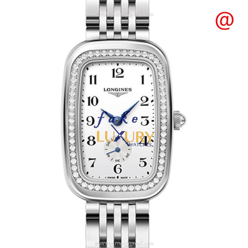 Longines L6.142.0.13.6 Quartz Replica Watch, Stainless Steel & Diamond Case, White Dial - Luxury Replica Watch