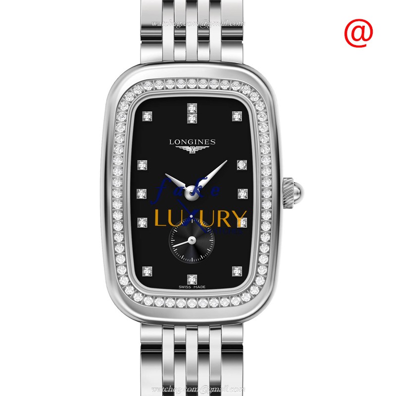 Longines L6.142.0.57.6 Equestrian Quartz Stainless Steel & Diamond Bezel Replica Watch