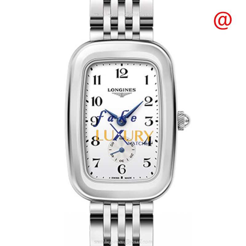Longines L6.142.4.13.6 Equestrian Replica Watch, Quartz Movement, White Dial, Steel Bracelet