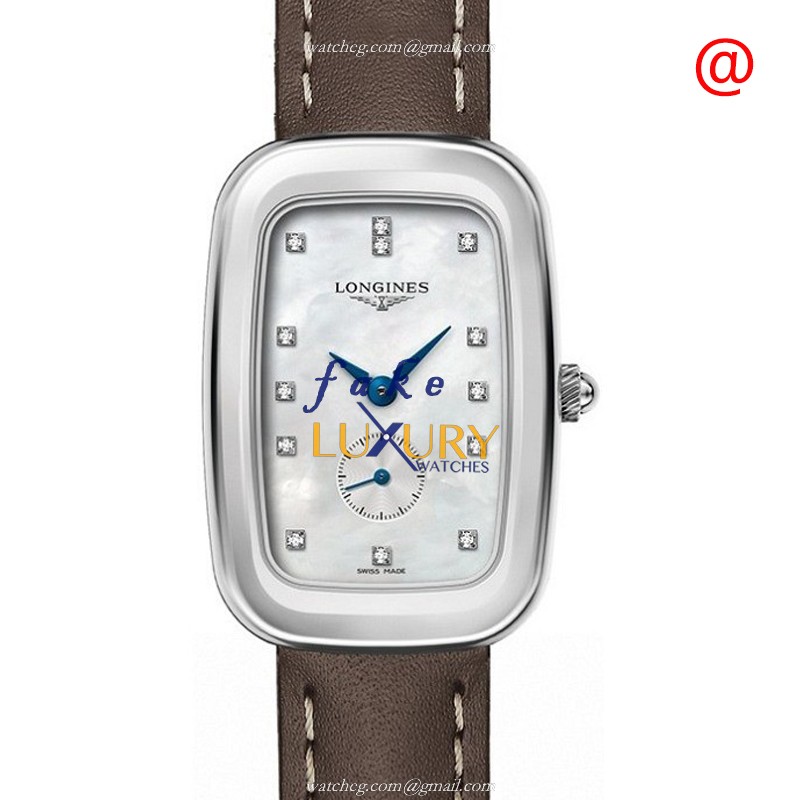 Longines L6.143.4.87.2 Equestrian Quartz White Dial Brown Leather | 26mm | Steel | Replica Watch