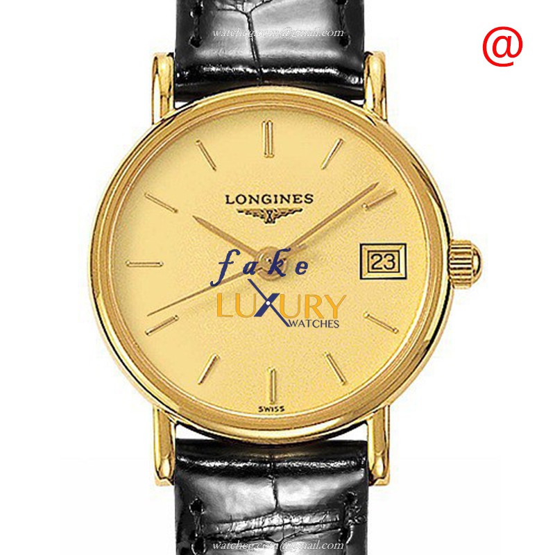 Longines L7.490.6.32.0 Quartz - 18kt Yellow Gold Case - Replica Watch