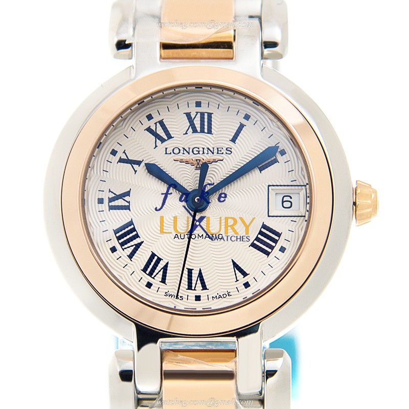 Longines L8.111.5.78.6 PRIMA LUNA Auto 18kt Rose Gold Steel Case Replica Watch - Luxury Replica Watch