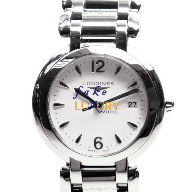 Longines L8.112.4.16.6 PRIMA LUNA Quartz Stainless Steel - White Dial - Replica Watch