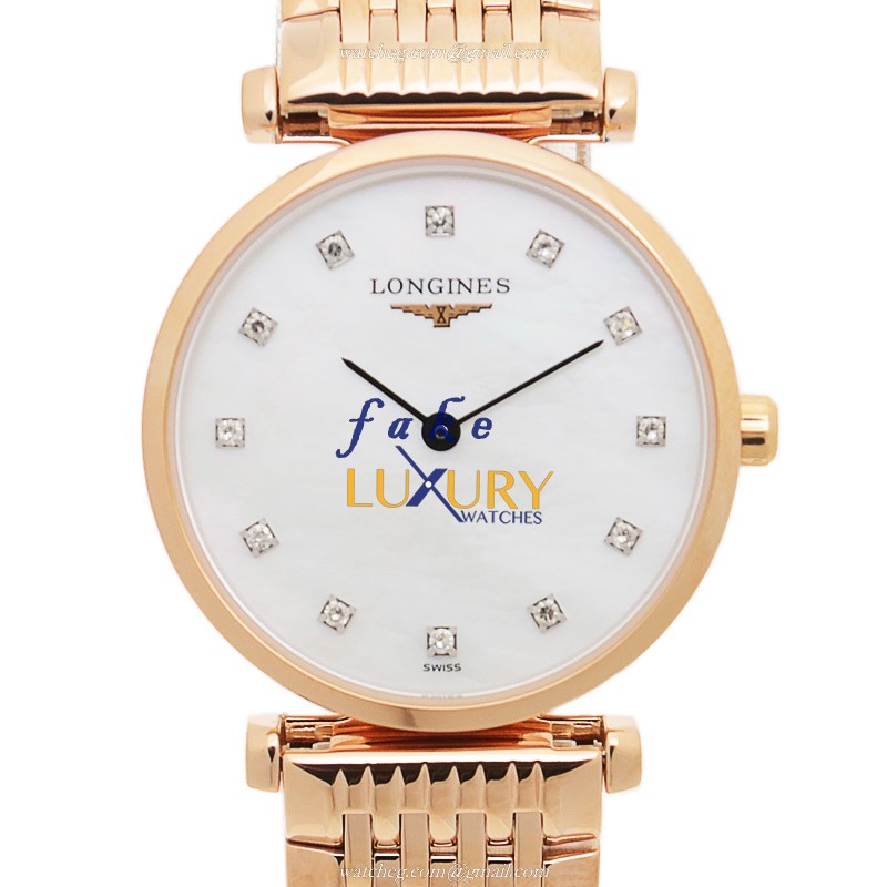Longines La Grande L4.209.1.97.8 Quartz PVD Gold White Dial 24mm Replica Watch