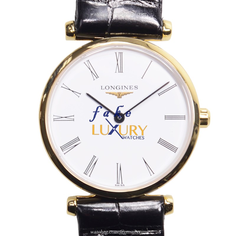 Longines La Grande L4.209.2.11.2 Quartz PVD Gold White Dial 24mm Replica Watch