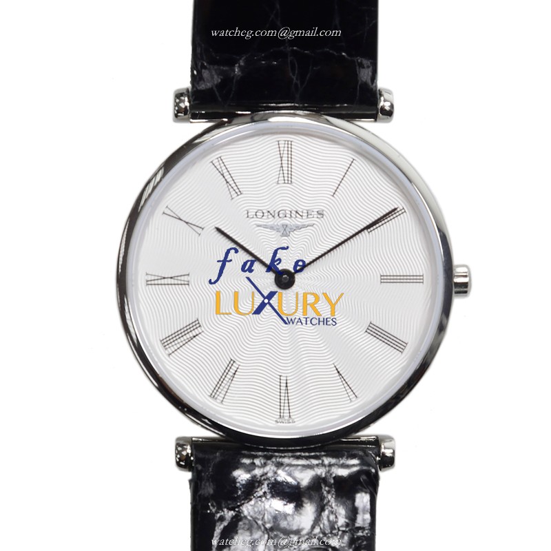 Longines La Grande L4.512.4.71.2 - Replica Watch - Quartz - 29mm Silver Dial - Black Leather Strap