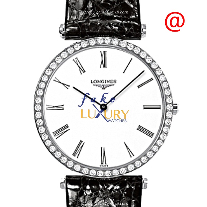 Longines La Grande L4.513.0.11.2 Quartz White Dial Stainless Steel Diamond Replica Watch