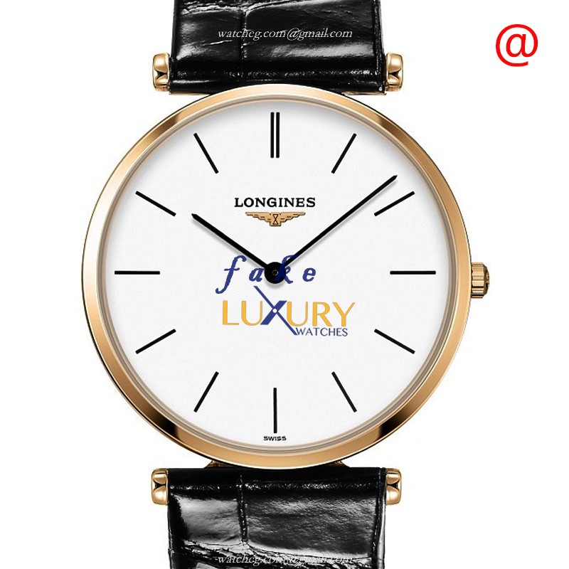 Longines La Grande L4.755.1.92.2 Replica Watch, Quartz Movement, White Dial, PVD Gold Case