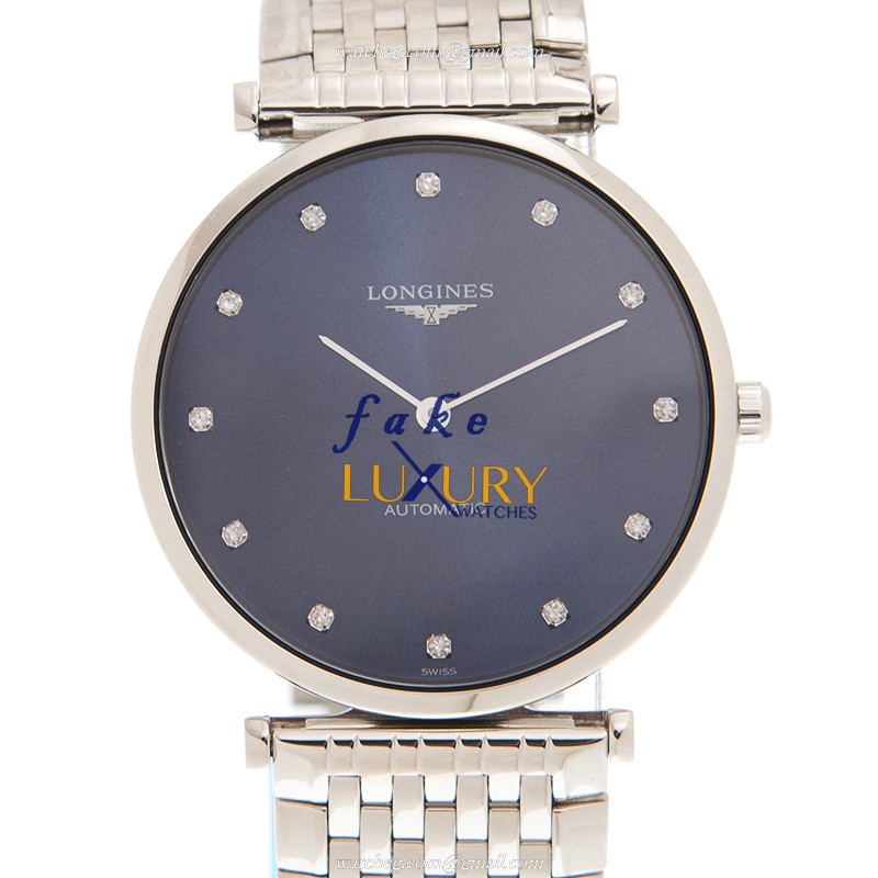 Longines La Grande L4.908.4.97.6 Replica Watch, Blue Dial, Steel Bracelet, Automatic